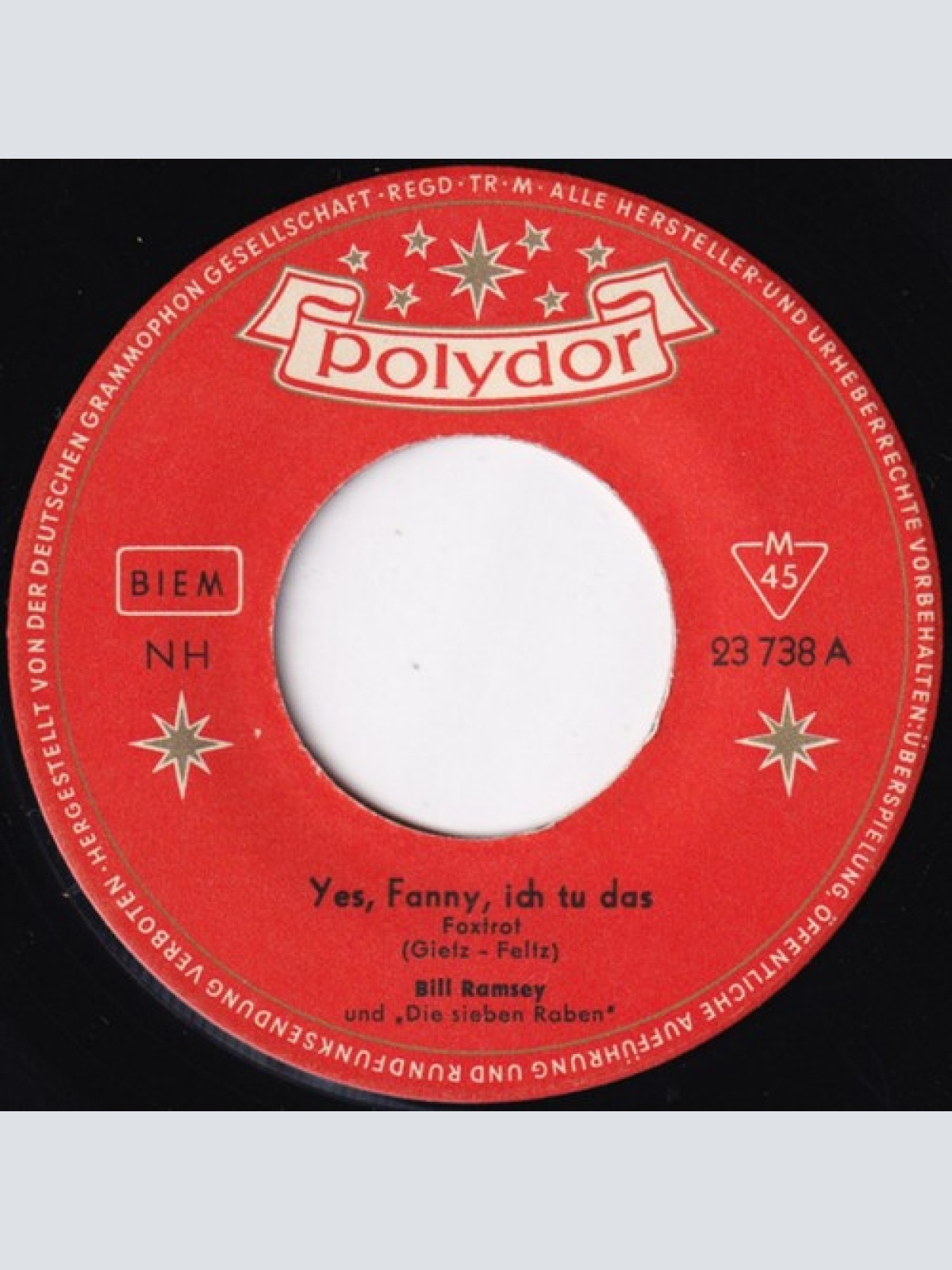 7", Single, Mono Bill Ramsey Und Die Sieben Raben - Yes, Fanny, Ich Tu Das