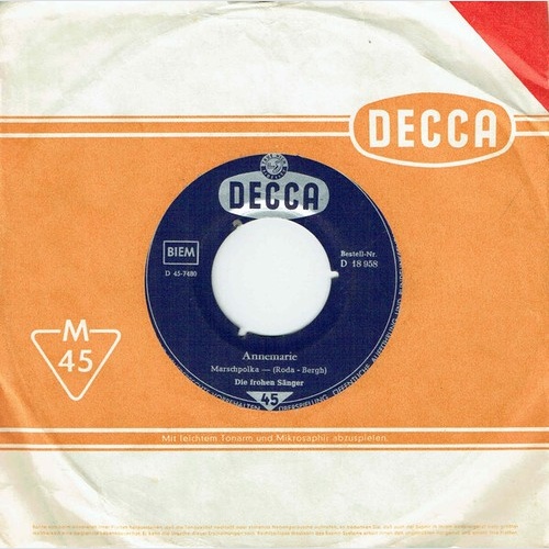 7", Single Die Frohen Sänger - Annemarie / Rosa-Rosalie