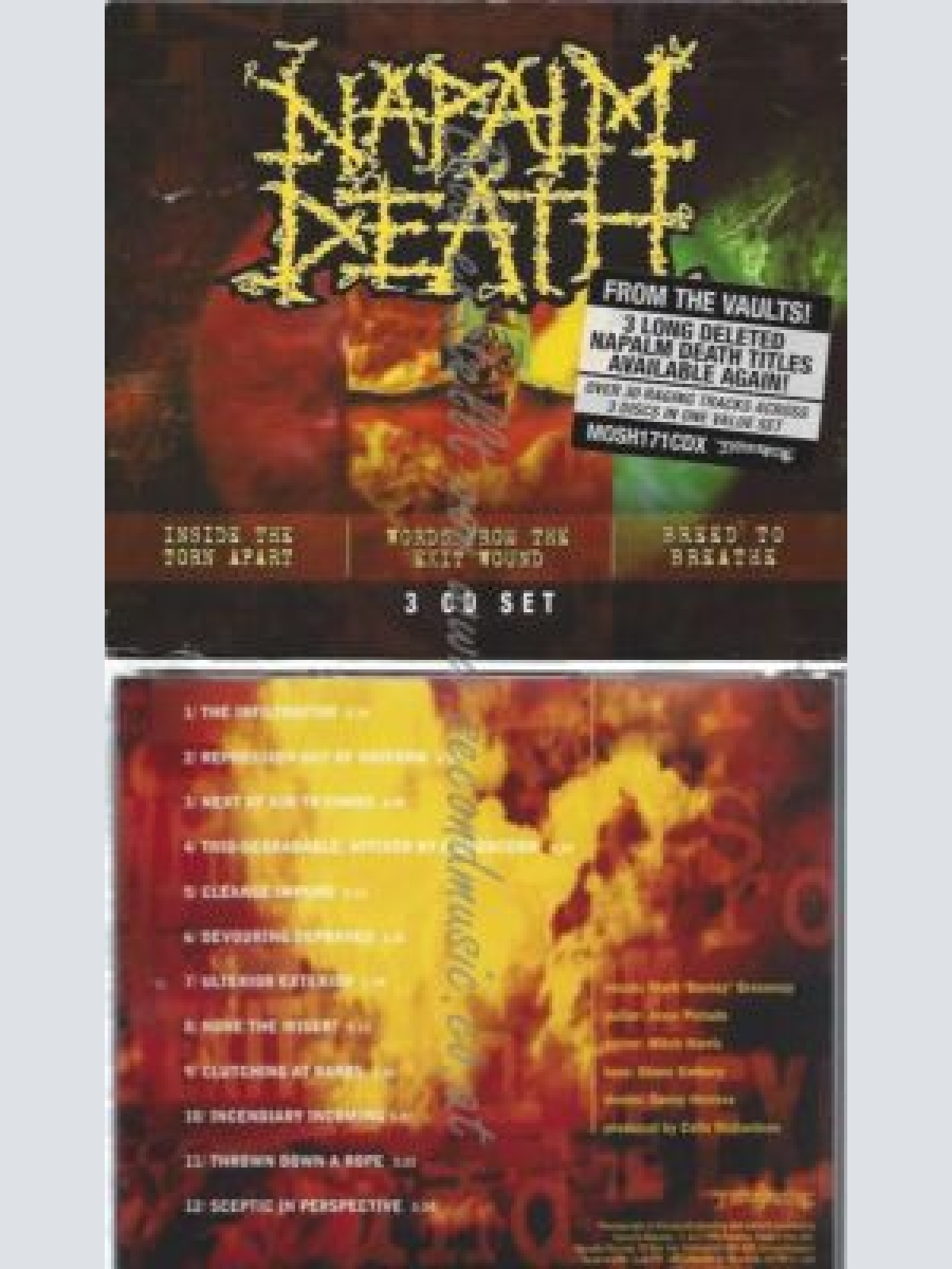 CD--ORDS FROM THE EXIT WOUND/ NAPALM DEATH | --INSIDE THE TORN APART
