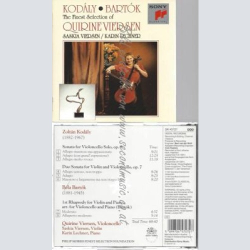 CD--BELA BARTOK-ZOLTAN KODALY, , ET AL.--KODALY-BARTOK-QUIRINE VIERSEN