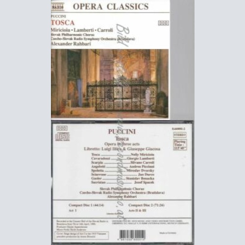 CD--MIRICIOIU, CARROLI, ET AL. | --PUCCINI: TOSCA (GESAMTAUFNAHME)