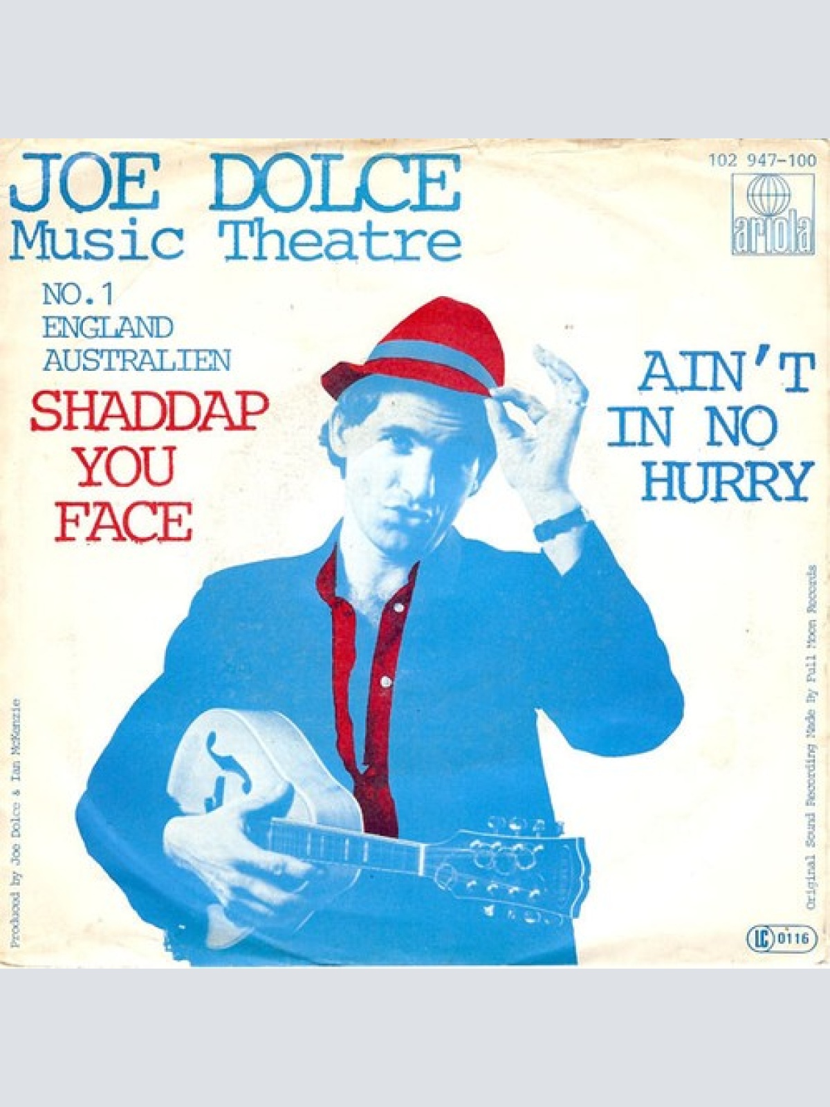 7", Single Joe Dolce Music Theatre - Shaddap You Face