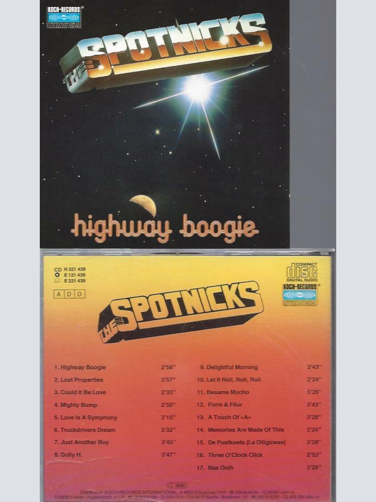 CD -The Spotnicks   // Highway Boogie