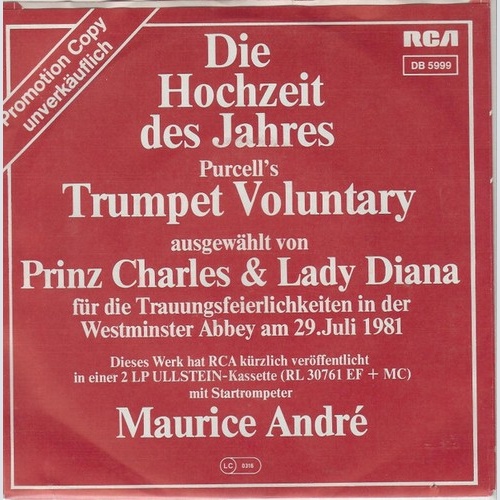 7", S/Sided, Single, Promo Maurice André - Trumpet Voluntary