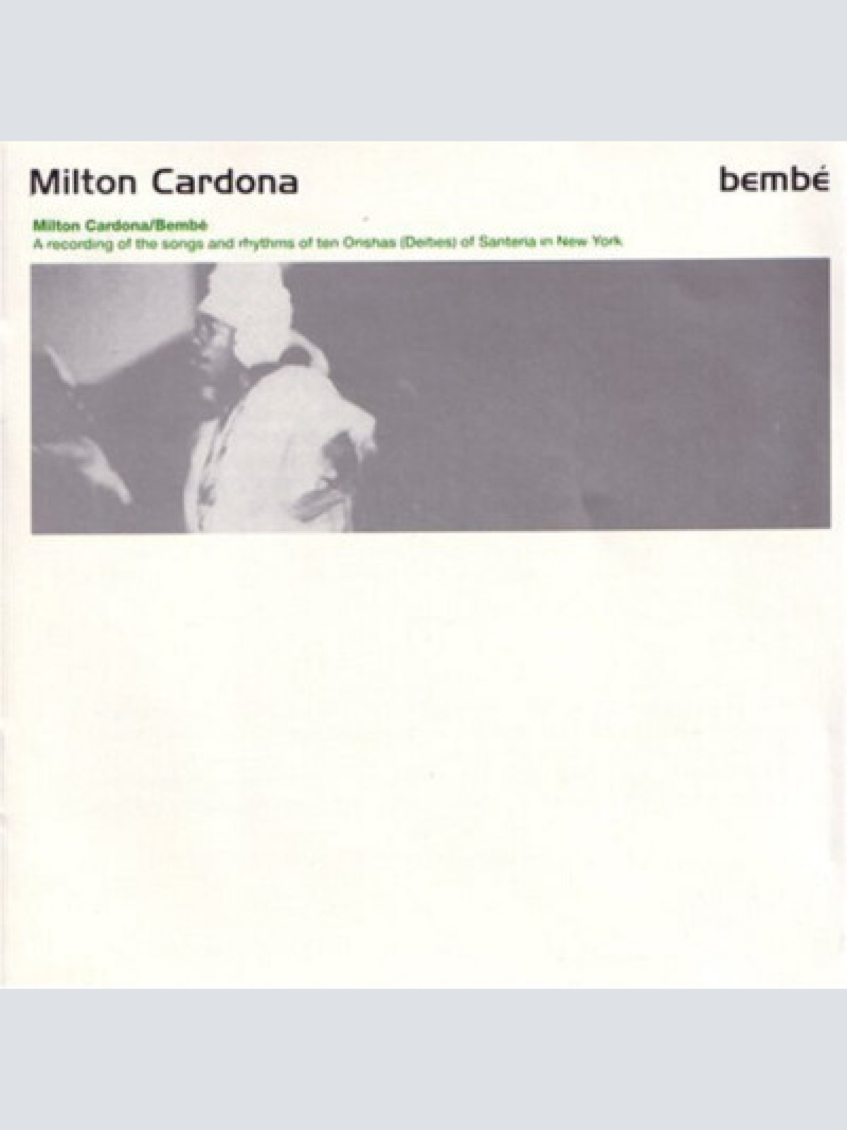 LP, Album Milton Cardona - Bembé