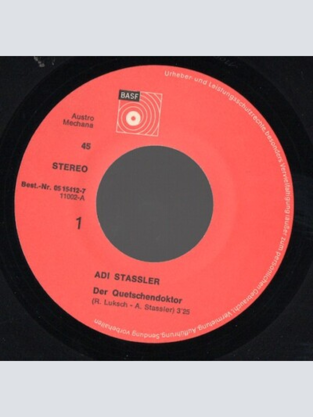 7", Single Adi Stassler - Der Quetschendoktor / Wenn Deine Freunde Scheiden