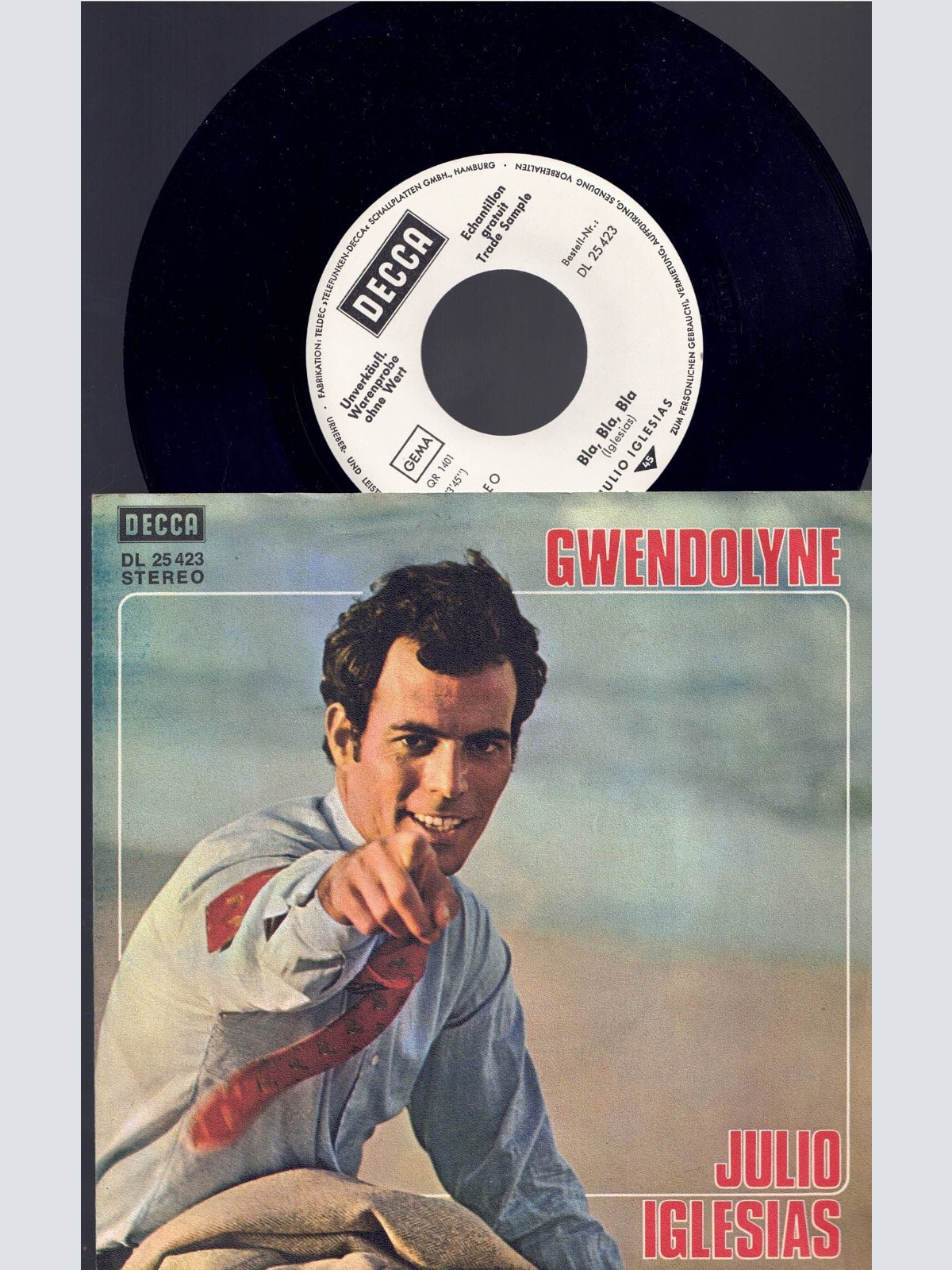7", Julio Iglesias   Gwendolyne   / Promo