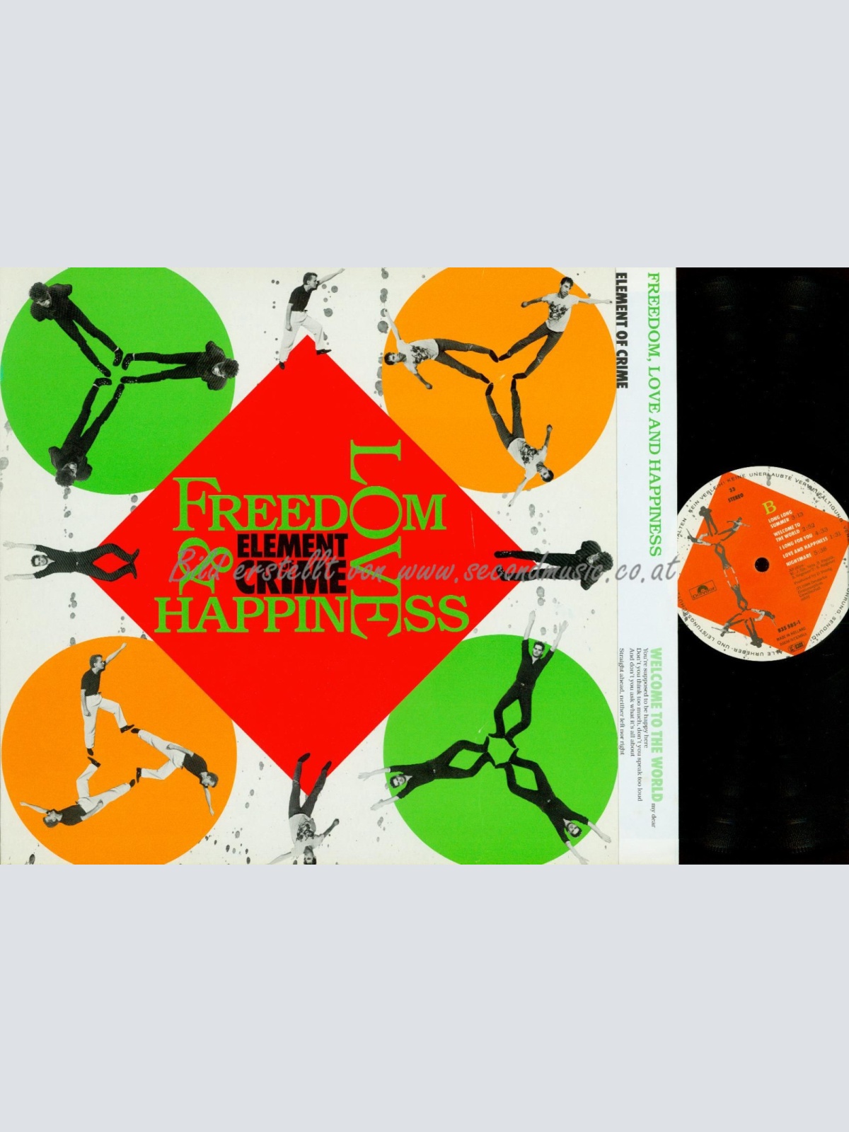 LP--ELEMENT OF CRIME FREEDOM LOVE & CRIME // OIS // 835585 // 1988