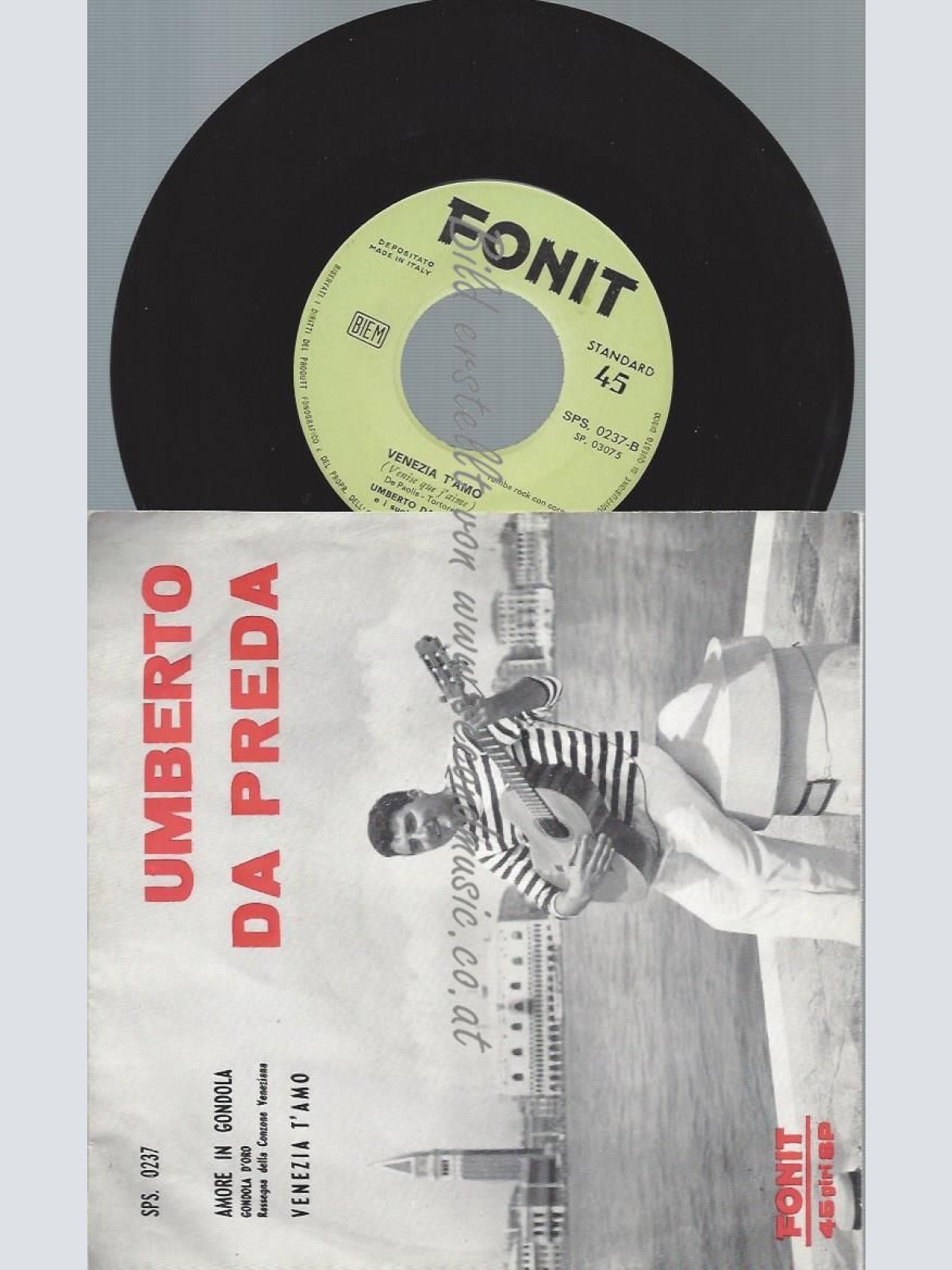 7"  UMBERTO DA PREDA AMORE IN GONDOLA