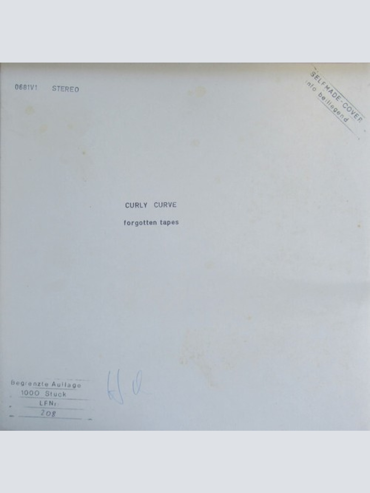 LP, Album, Lim Curly Curve - Forgotten Tapes