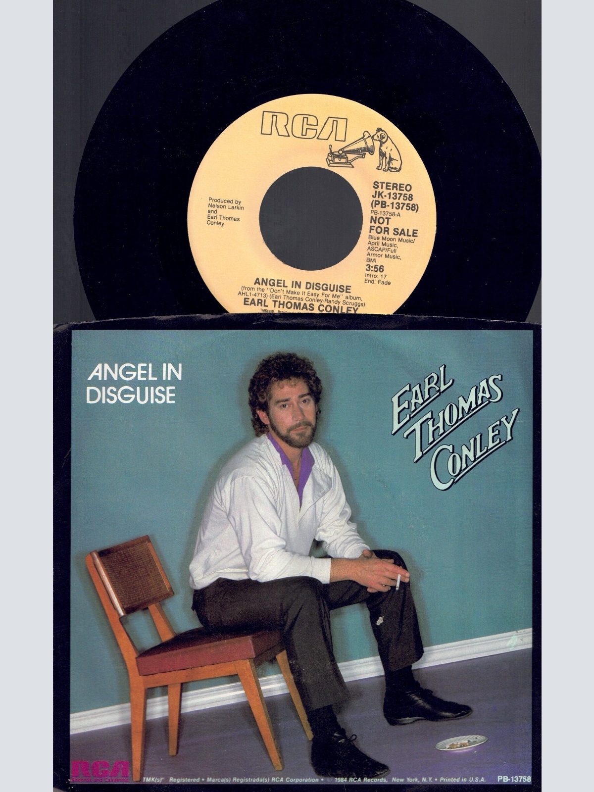 7"  Earl Thomas Conley Angel in Disguise