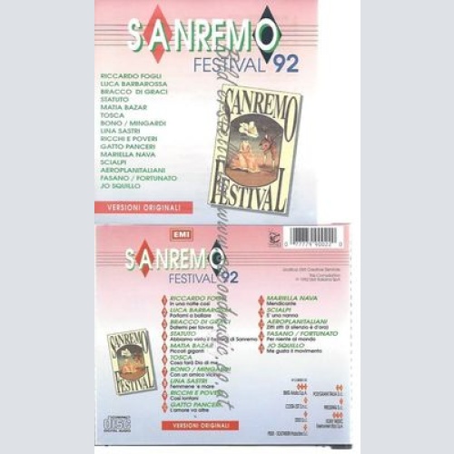 CD--VARIOUS--SANREMO FESTIVAL  92