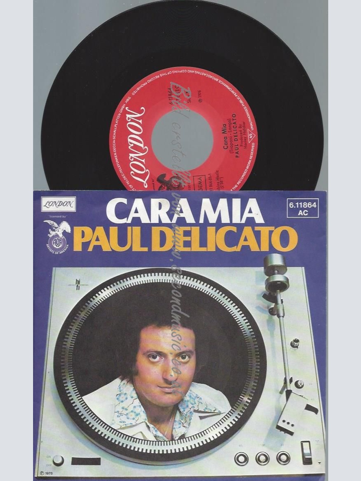 7"  Paul Delicato  Cara Mia