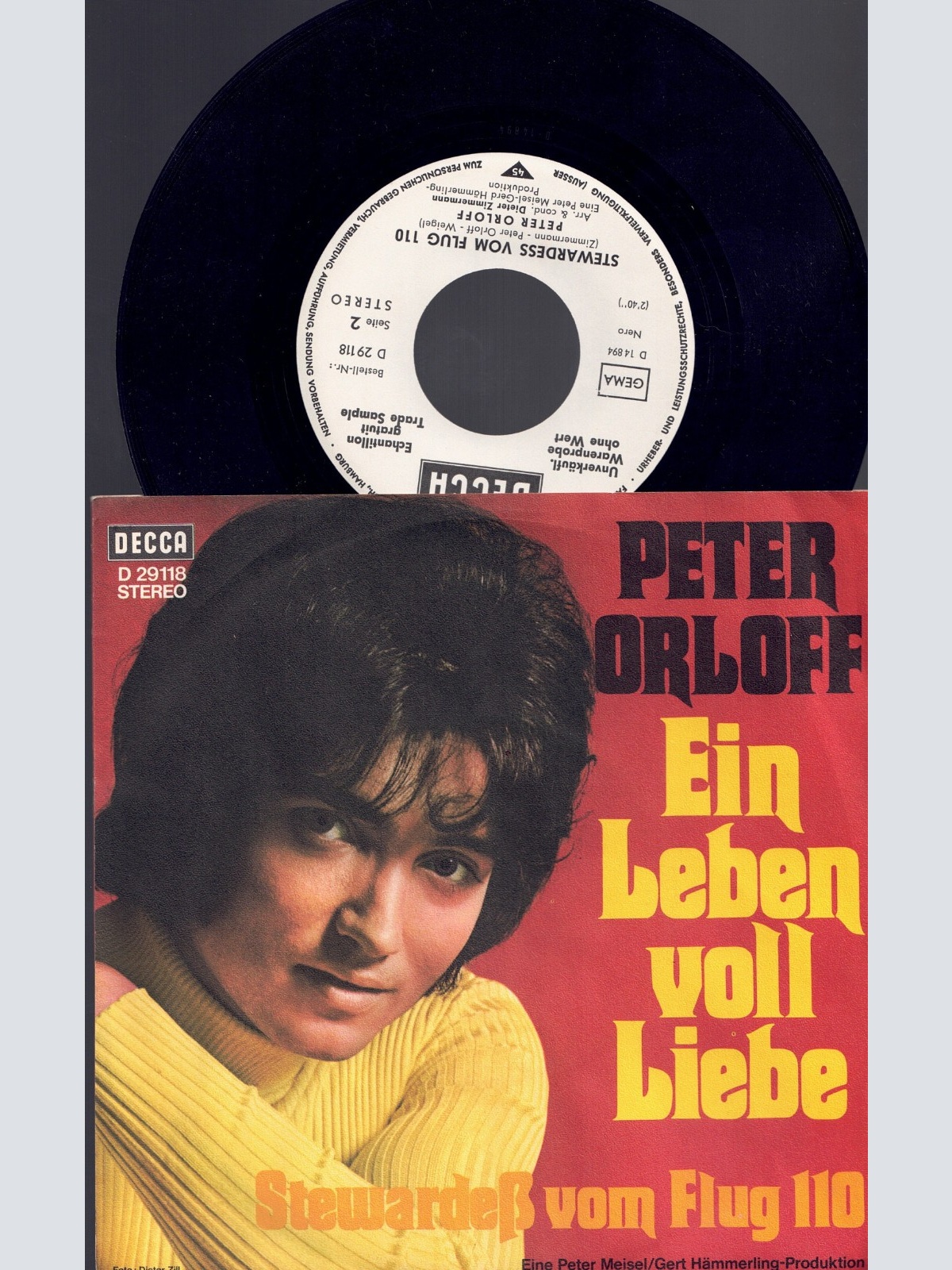 7" Peter Orloff Ein Leben voll Liebe   / Promo