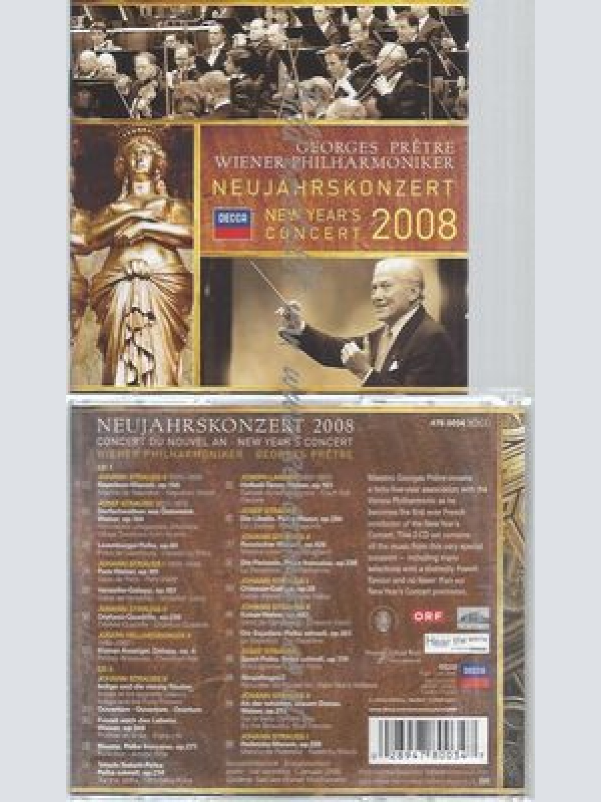 CD--GEORGES PRETRE UND WIENER PHILHARMONIKER--NEUJAHRSKONZERT 2008