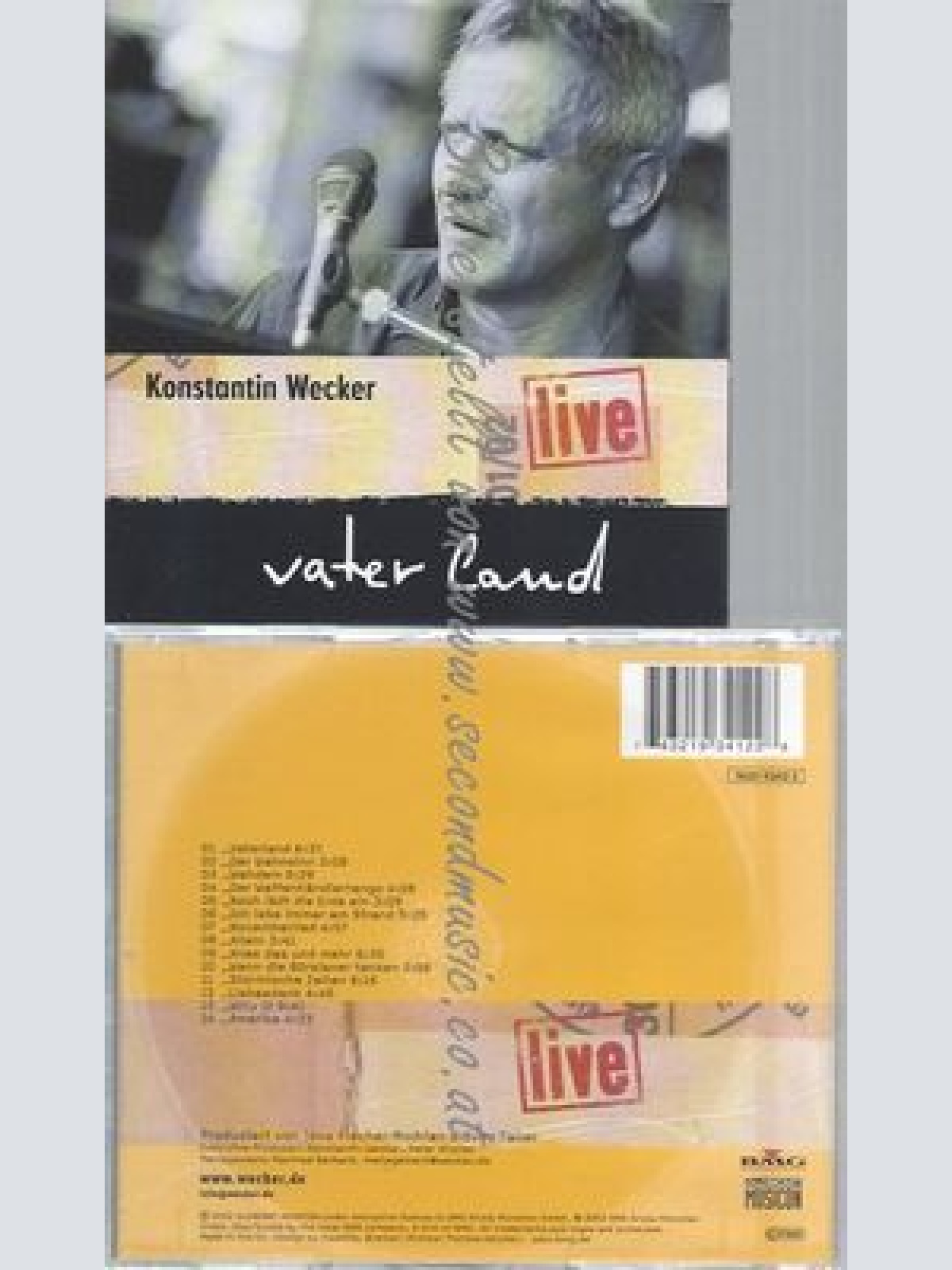 CD--KONSTANTIN WECKER--VATERLAND LIVE