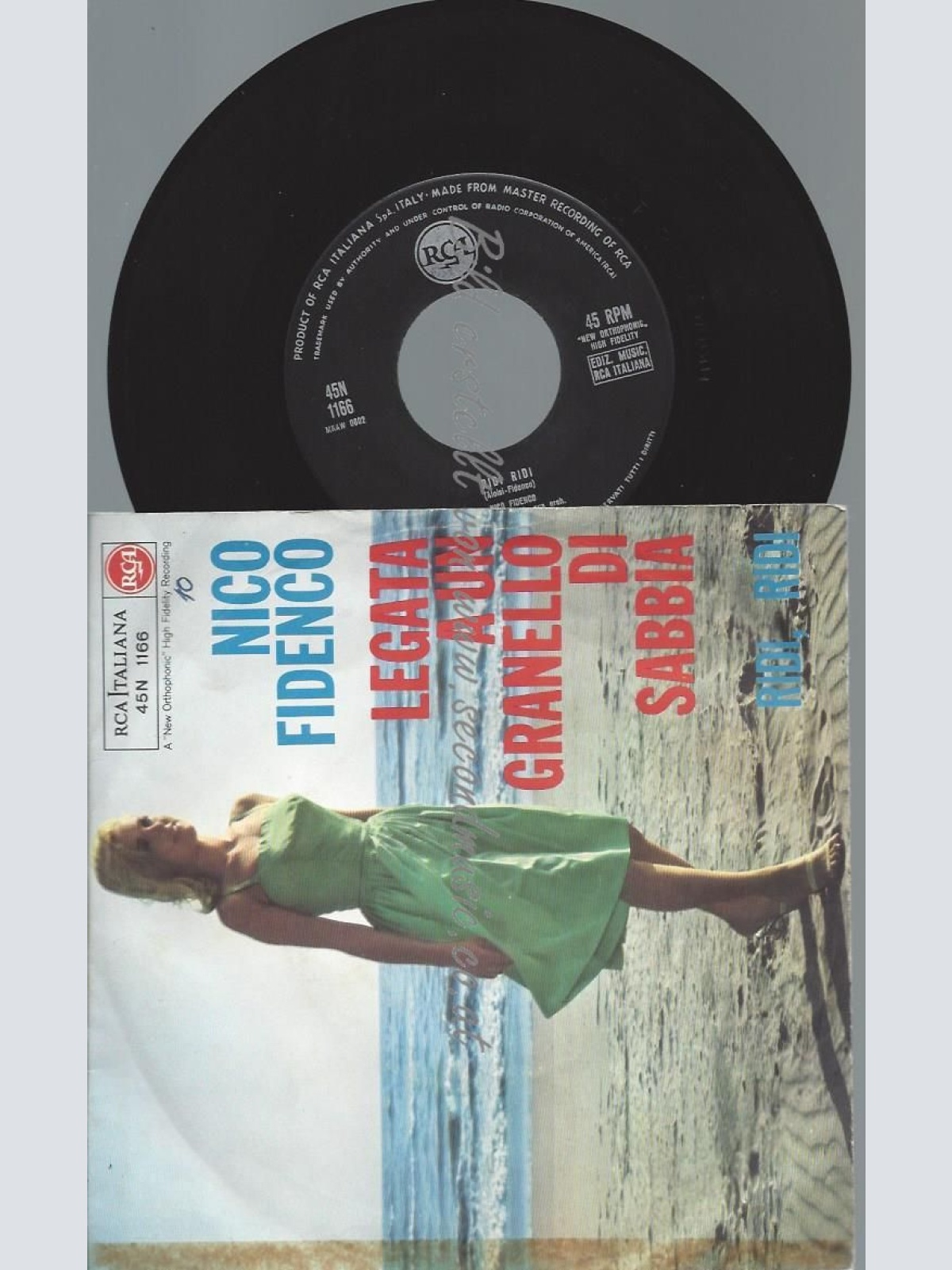 7"  Nico Fidenco  Legata A Un Granello Di Sabbia