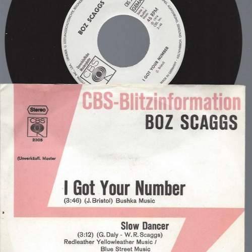 7"    Boz Scaggs  I Got Your Number / Promo