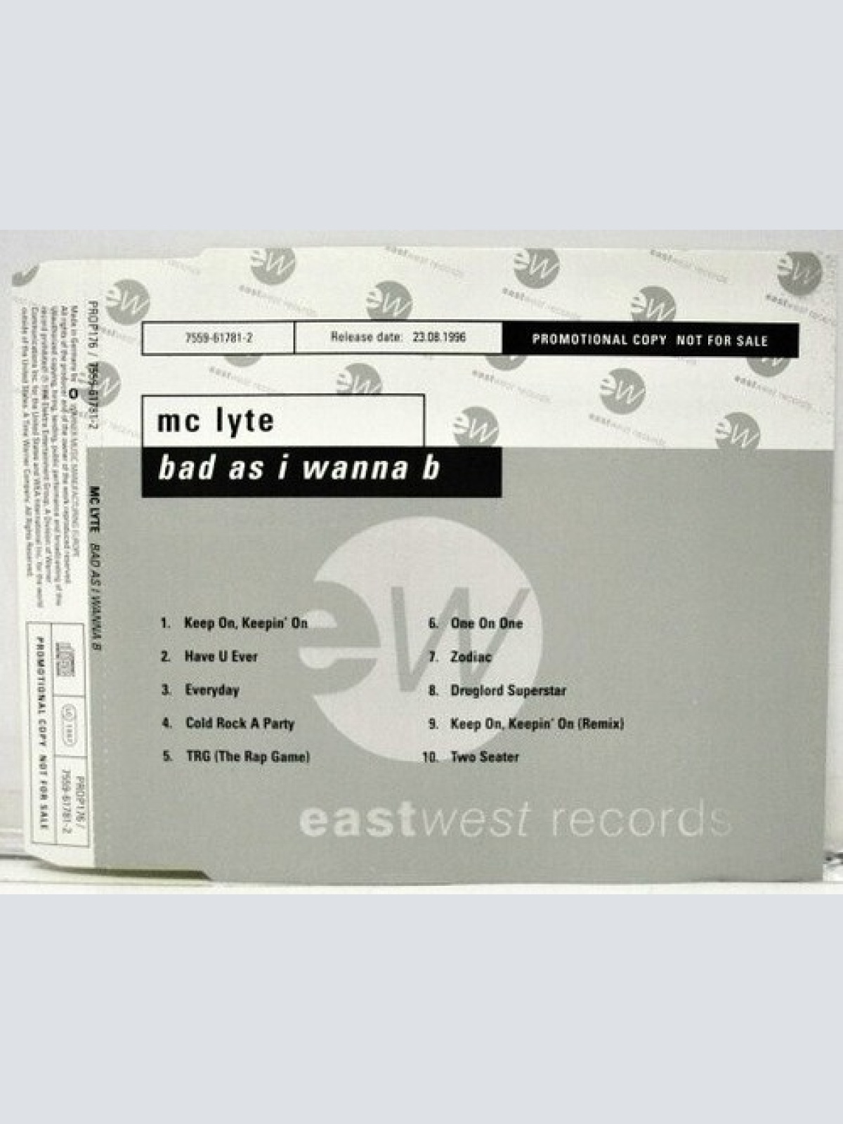 CD, Album, Promo MC Lyte - Bad As I Wanna B