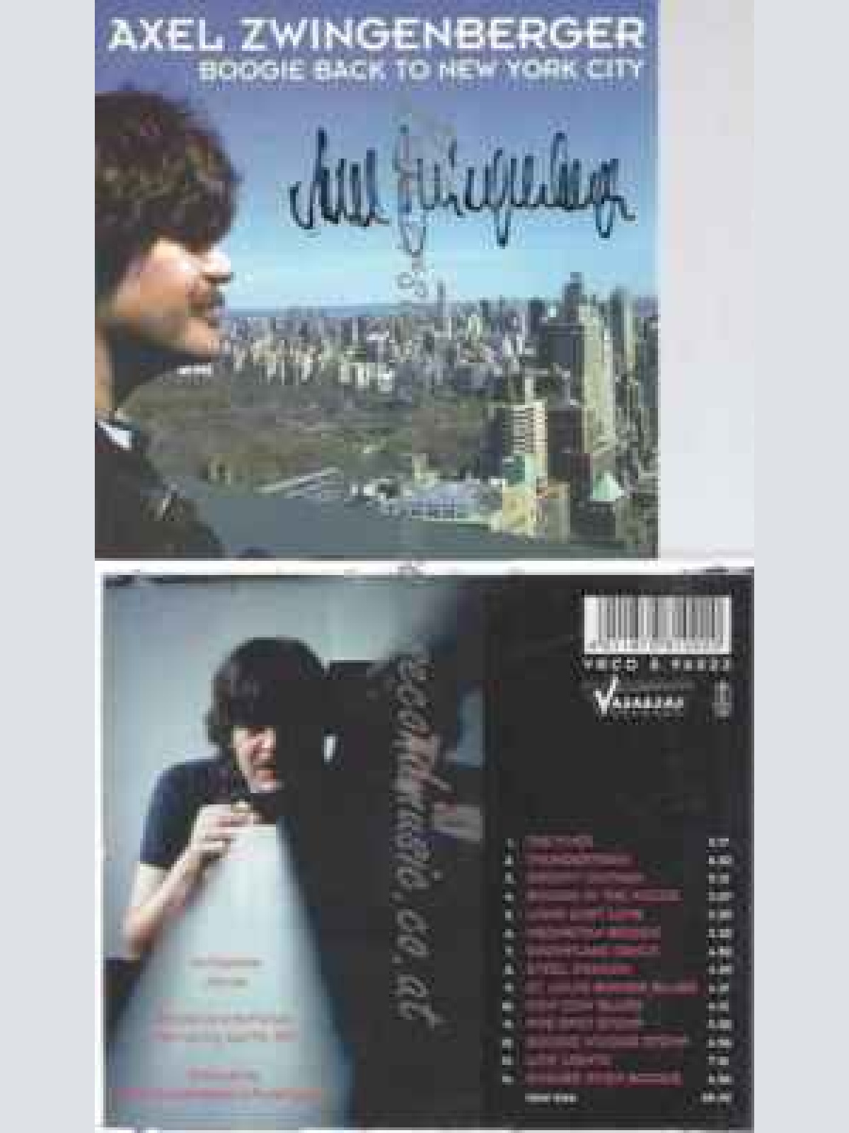 CD--ZWINGENBERGER,AXEL--BOOGIE BACK TO NEW YORK CITY // signed
