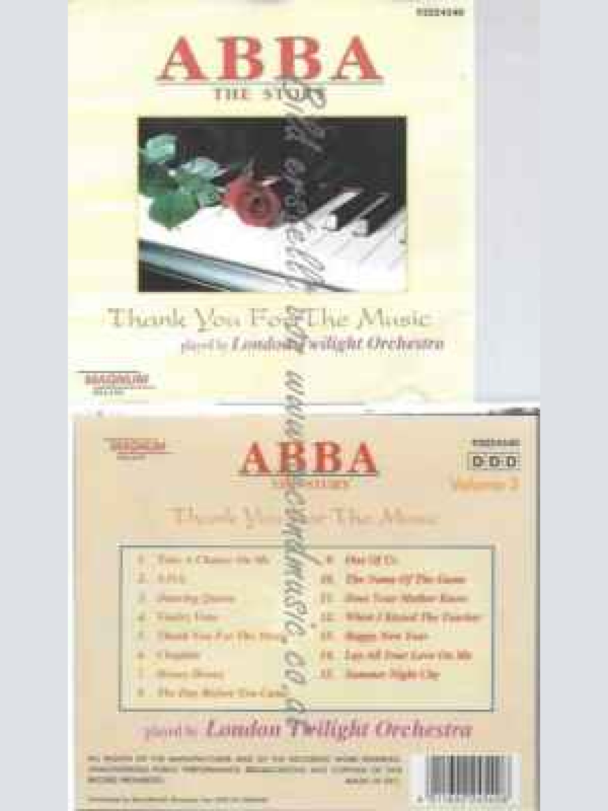 CD--ABBA--STORY-THANK YOU FOR THE MUSIC (PLAYED BY LONDON TWILIGHT