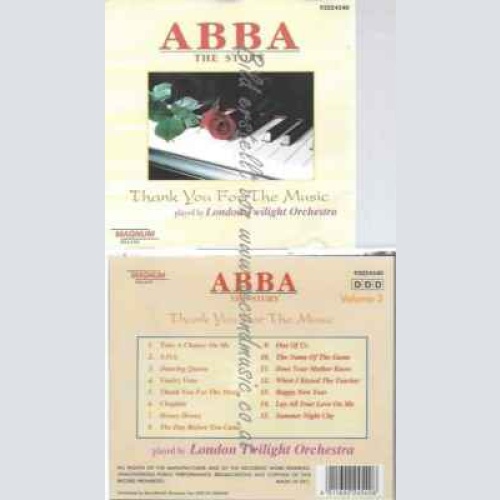 CD--ABBA--STORY-THANK YOU FOR THE MUSIC (PLAYED BY LONDON TWILIGHT