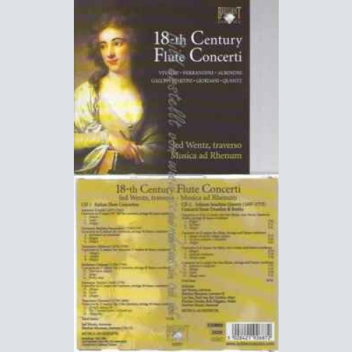 CD--JED WENTZ, VARIOUS, ET AL.--18TH CENTURY FLUTE CONCERTOS