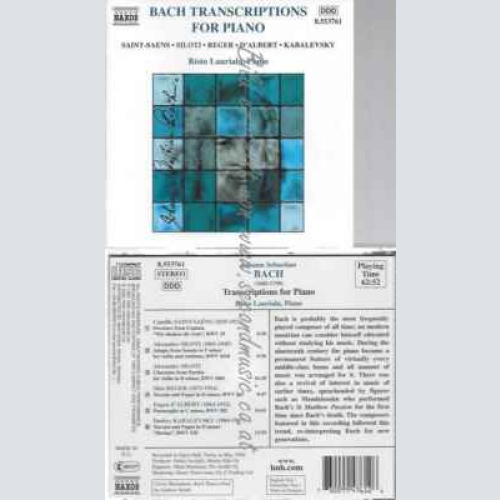 CD--RISTO,LAURIALA UND BACH,JOHANN SEBASTIAN--BEARBEITUNGEN FÜR KLAVIER