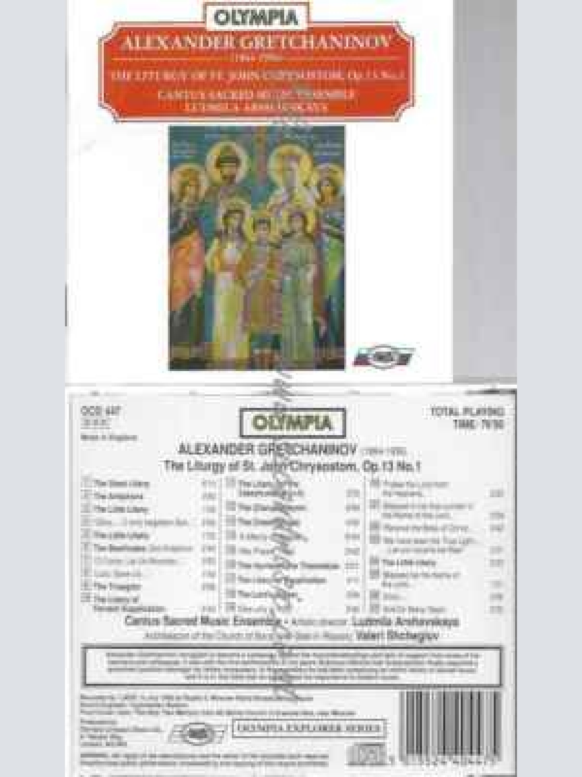 CD--CANTUS SACRED MUSIC ENS.--THE LITURGY OF ST. JOHN CHRYSOS
