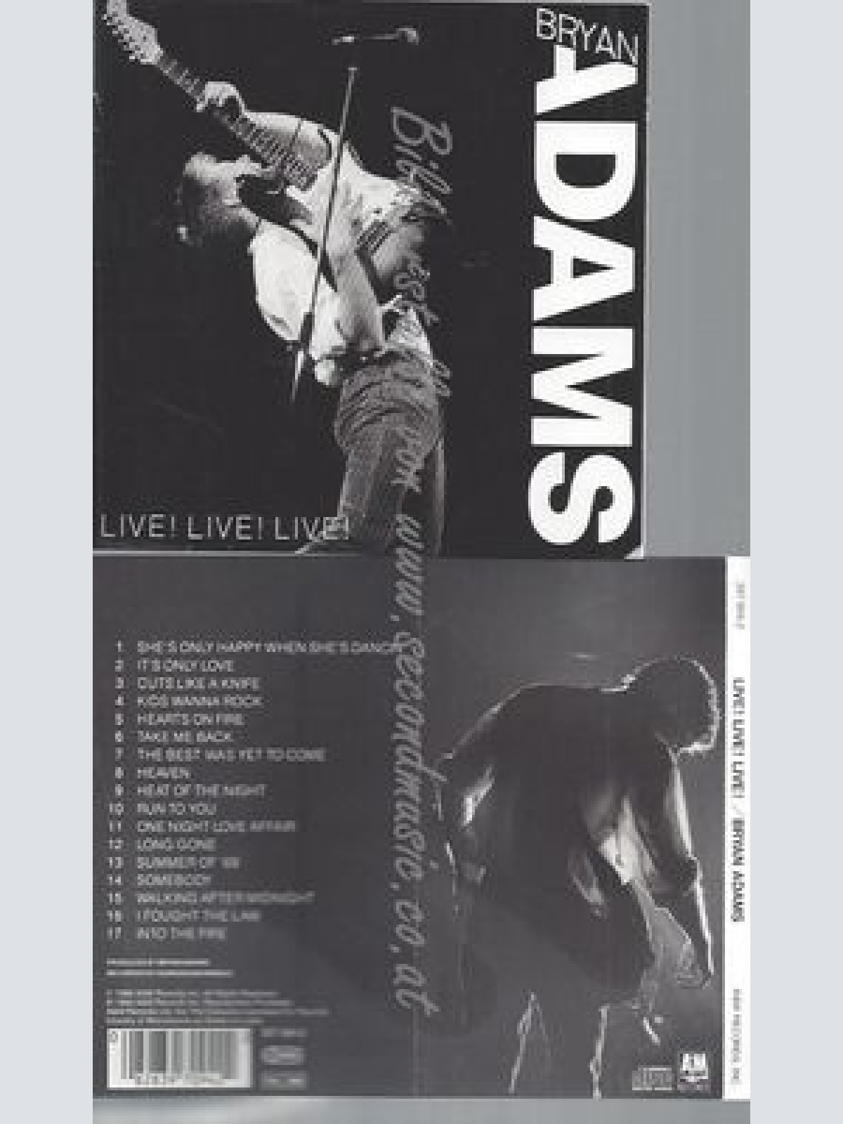 CD--BRYAN ADAMS--LIVE! LIVE! LIVE!