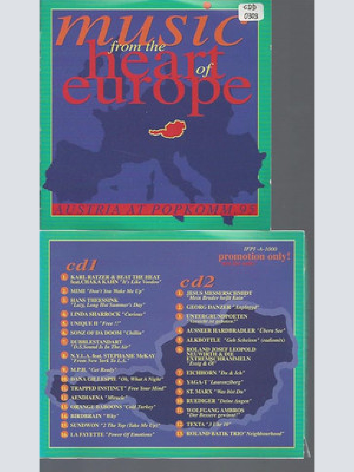 CD--AUSTRIA AT POPKOMM 95//PROMO 2CDS//DANZER//RATZER/ALKBOTTLE/THEESSINK