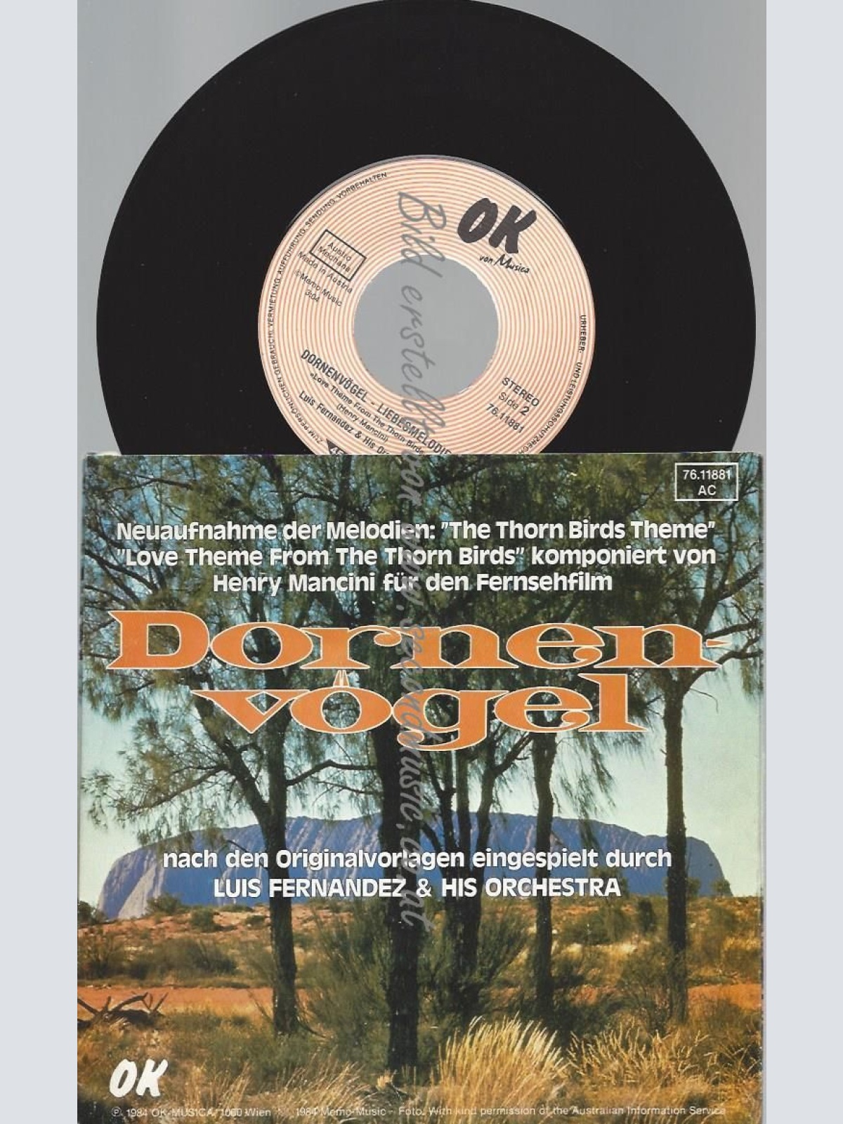 7"    Luis Fernandez & His Orchestra  The Thornbirds Theme