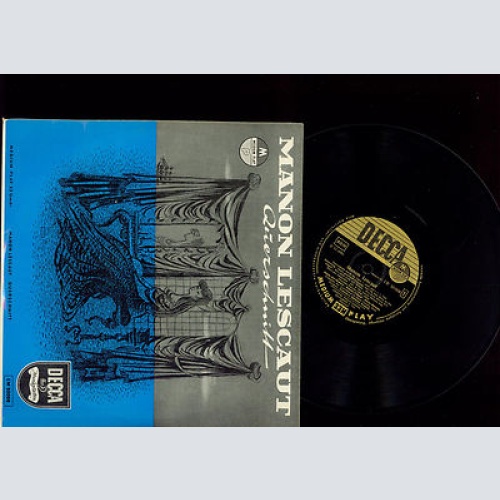 LP--MANON LESCAUT GIACOMO PUCCINI--10" DECCA LW 50008-QUERSCHNITT