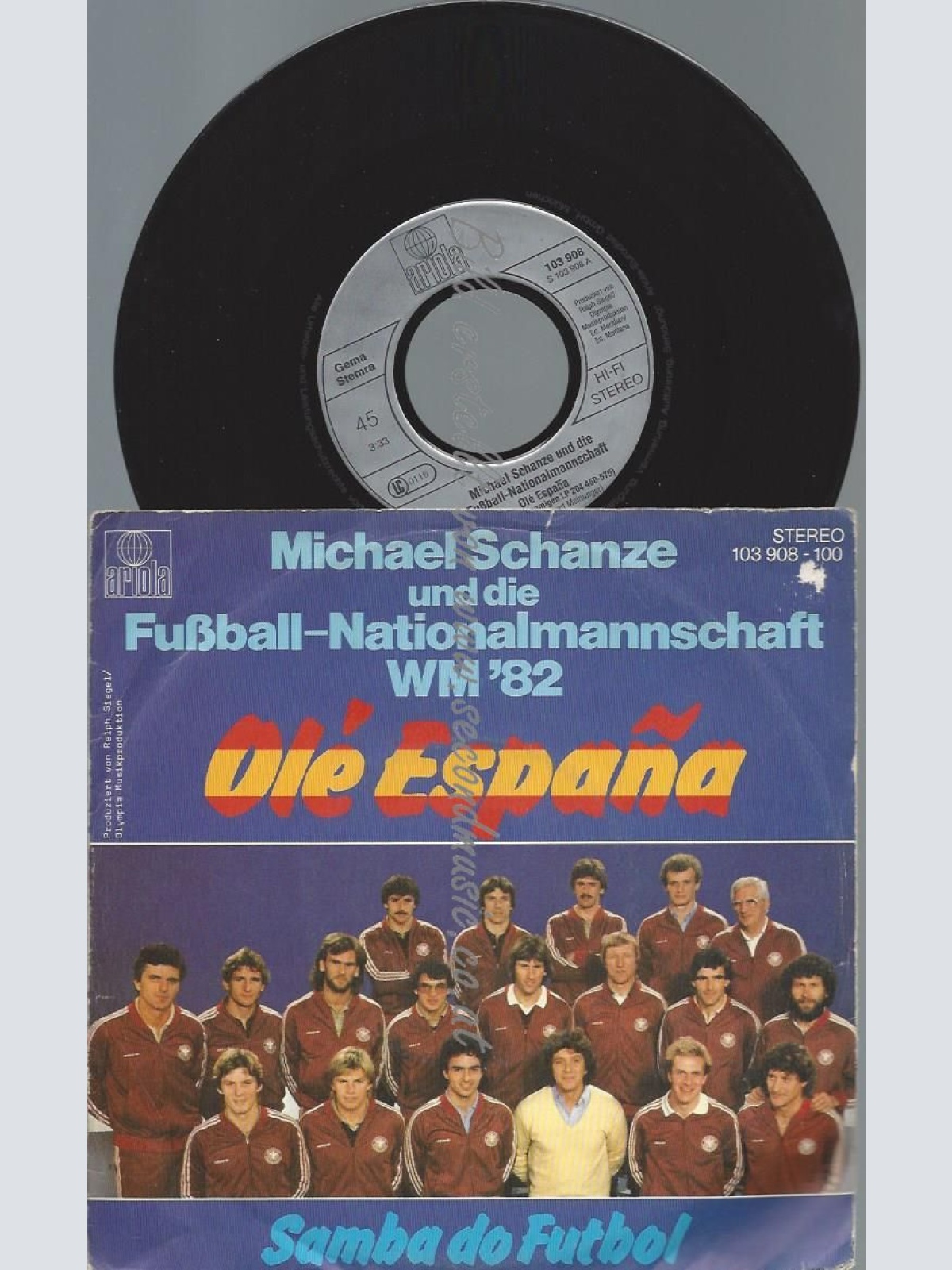 7"  Michael Schanze Und Die Fußball-Nationalmannschaft  Olé España