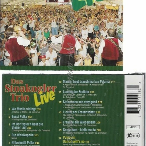 CD-- STOAKOGLER TRIO--LIVE