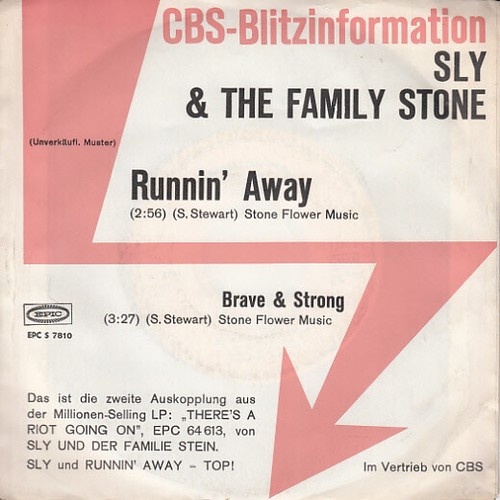 7", Single, Promo Sly & The Family Stone - Runnin' Away