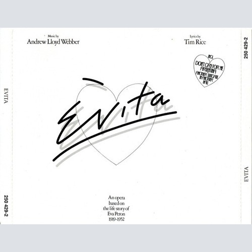 2xCD, Album, RE Andrew Lloyd Webber, Tim Rice - Evita
