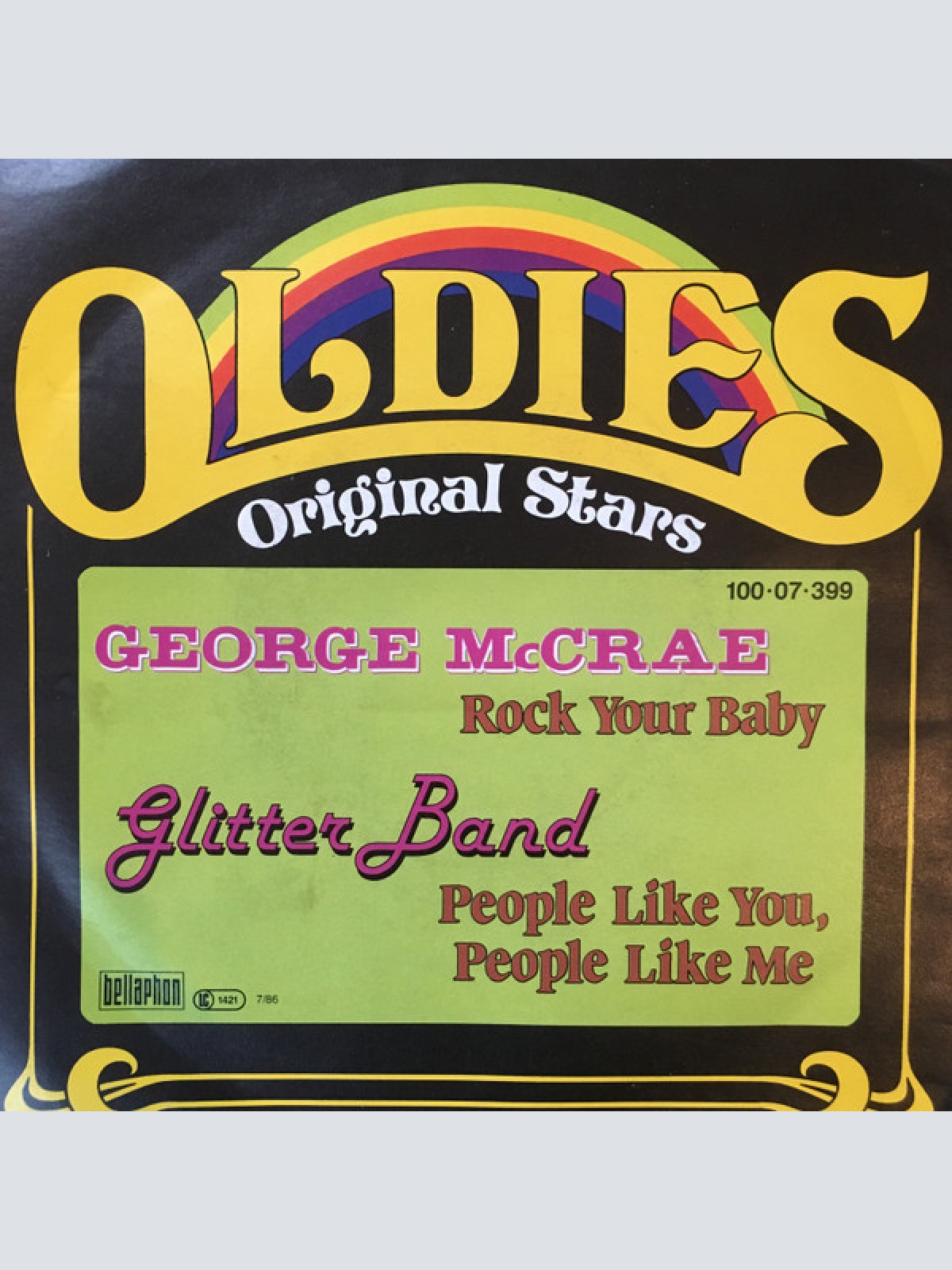 7", Single George McCrae  /  Glitter Band* - Rock Your Baby / People Like You...