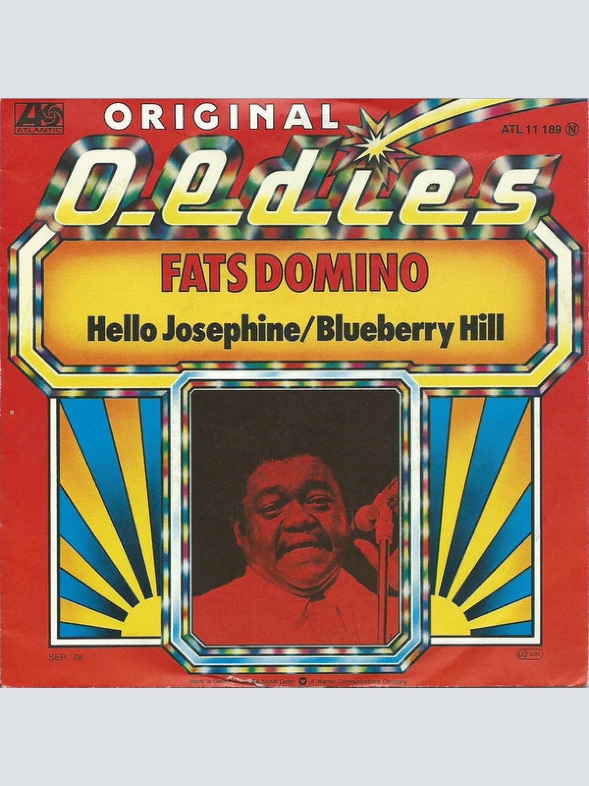 7", Single, RP Fats Domino - Hello Josephine / Blueberry Hill