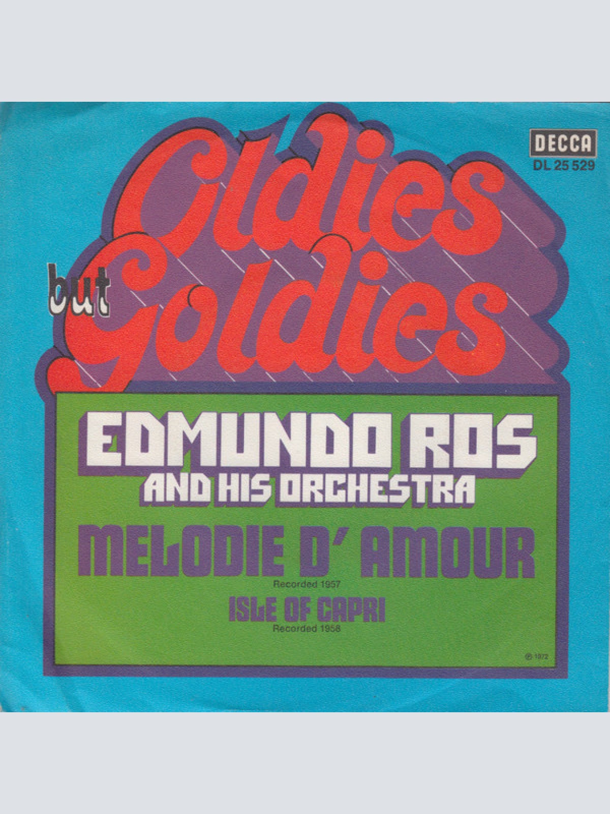 7", Single, Promo Edmundo Ros & His Orchestra - Melodie D'amour