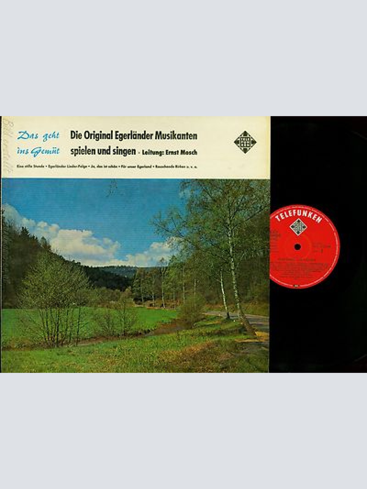 LP--EGERLÄNDER MUSIKANTEN SPIELEN UND SINGEN--ERNST MOSCH-