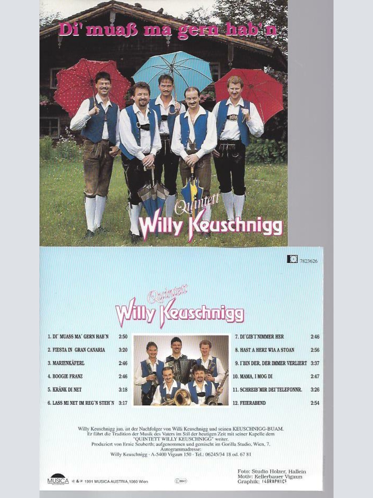 CD -Quintett Willy Keuschnigg  //   Di muaß ma gern hab'n
