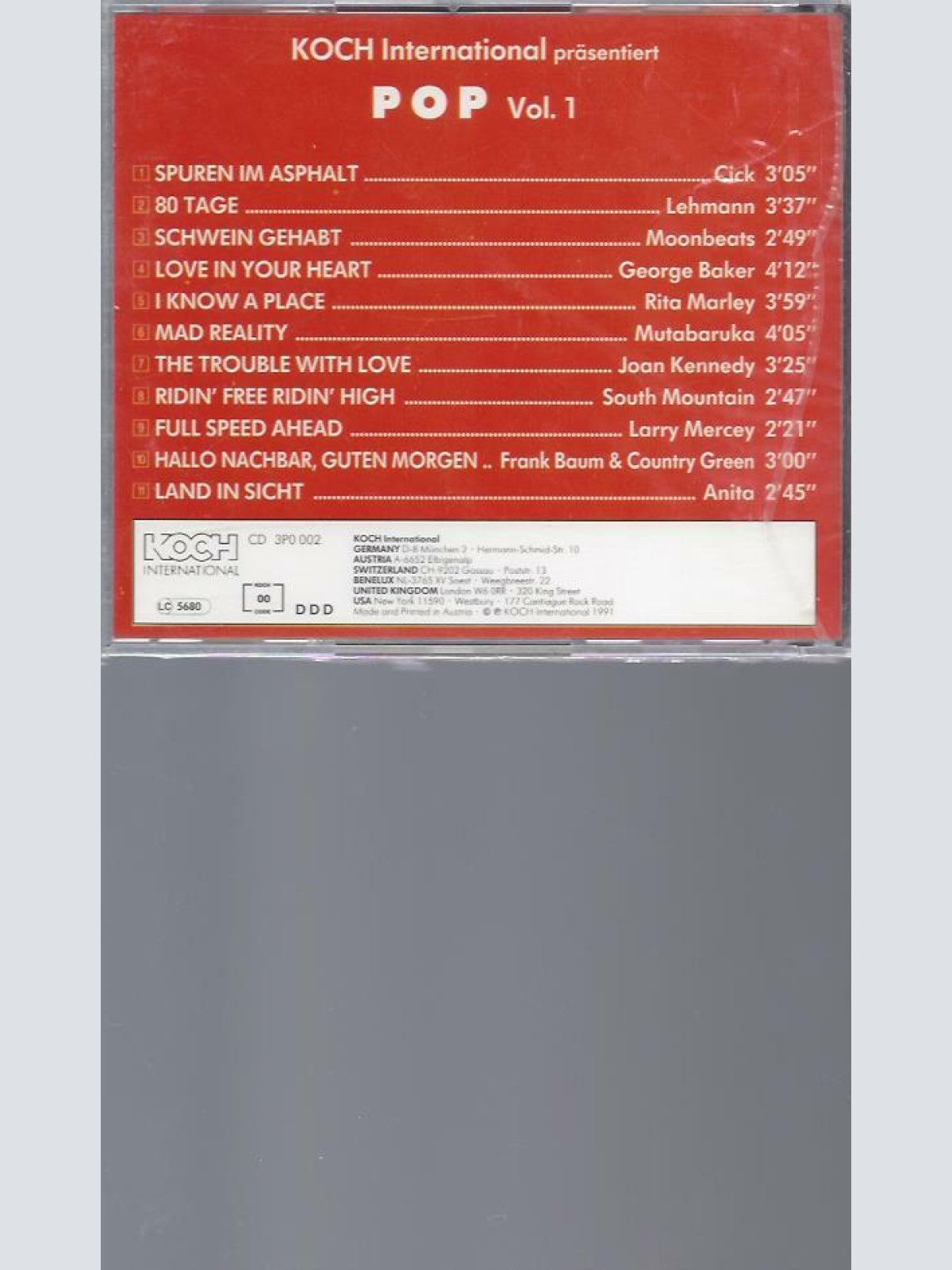 CD -Koch Pop Vol 1  Jun 91  // Anita  & Frank Baum & Rita Marley