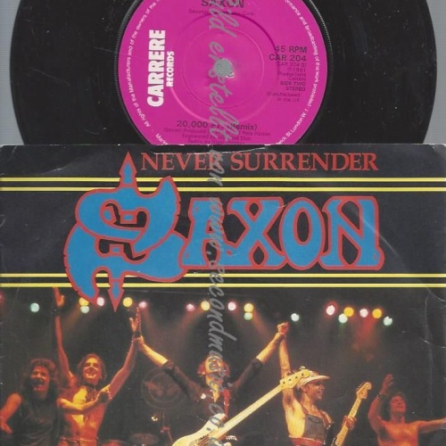 7" SAXON NEVER SURRENDER