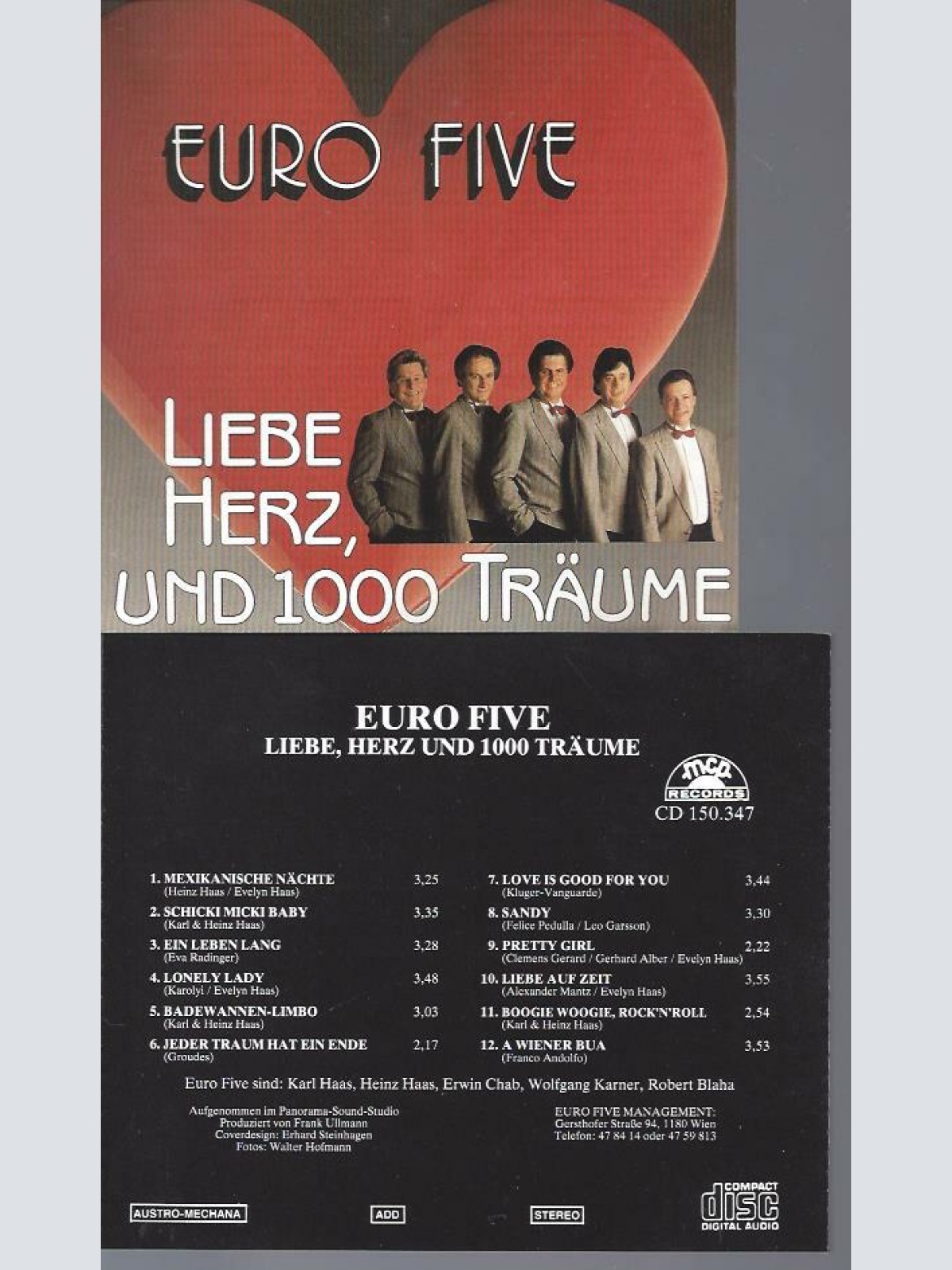 CD- Euro Five Liebe Herz und 1000 Träume