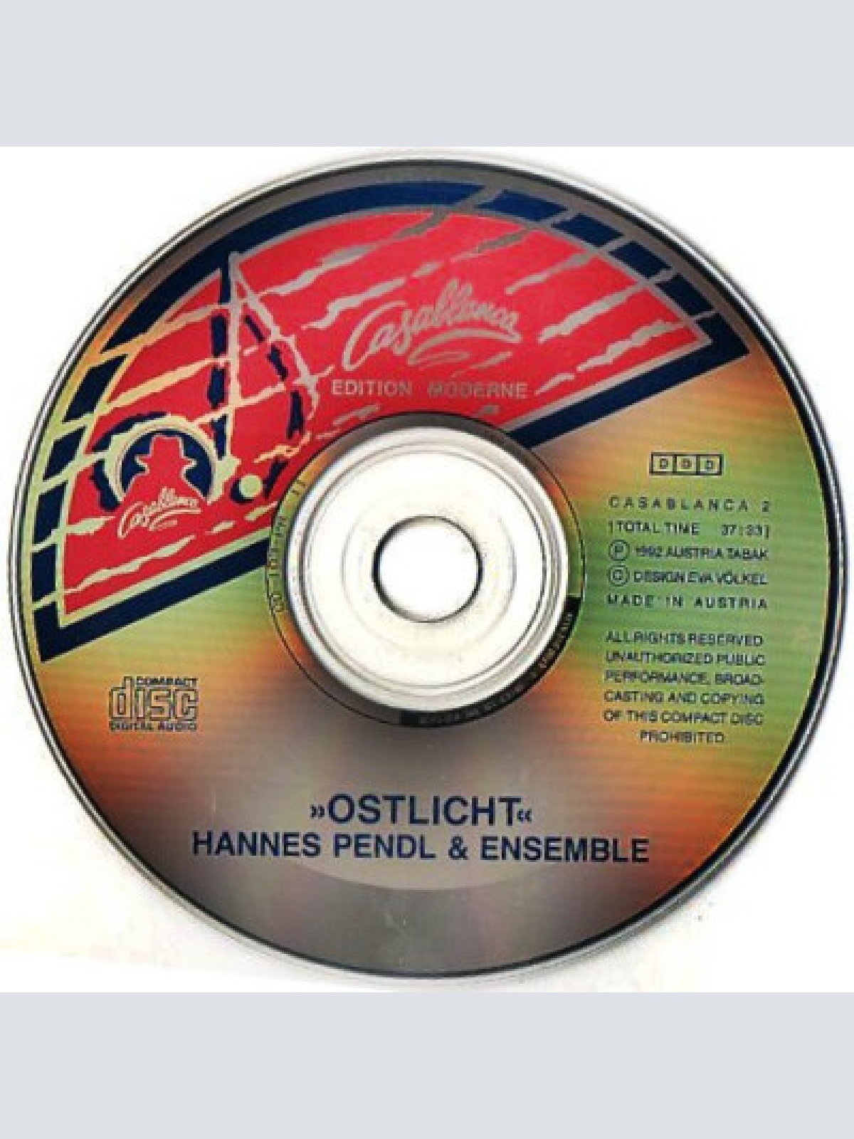 CD, Album Hannes Pendl & Ensemble - Ostlicht