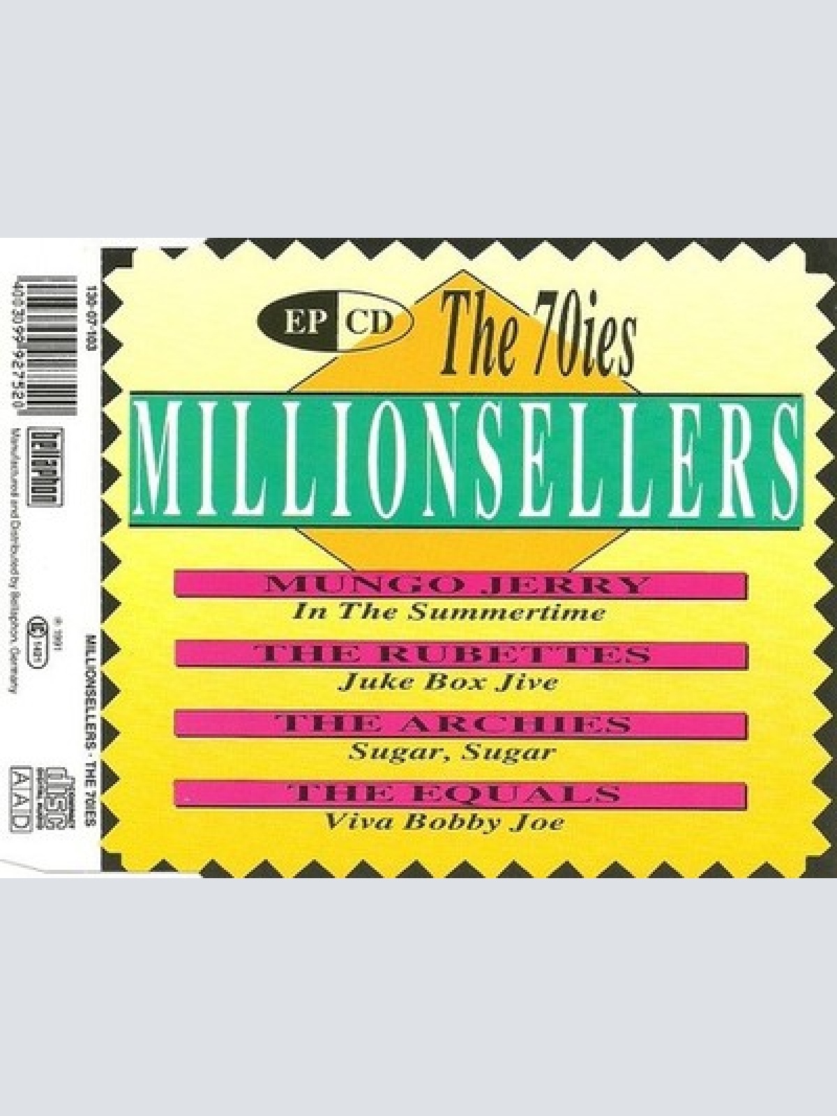 CD, EP Various - Millionsellers • The 70ies