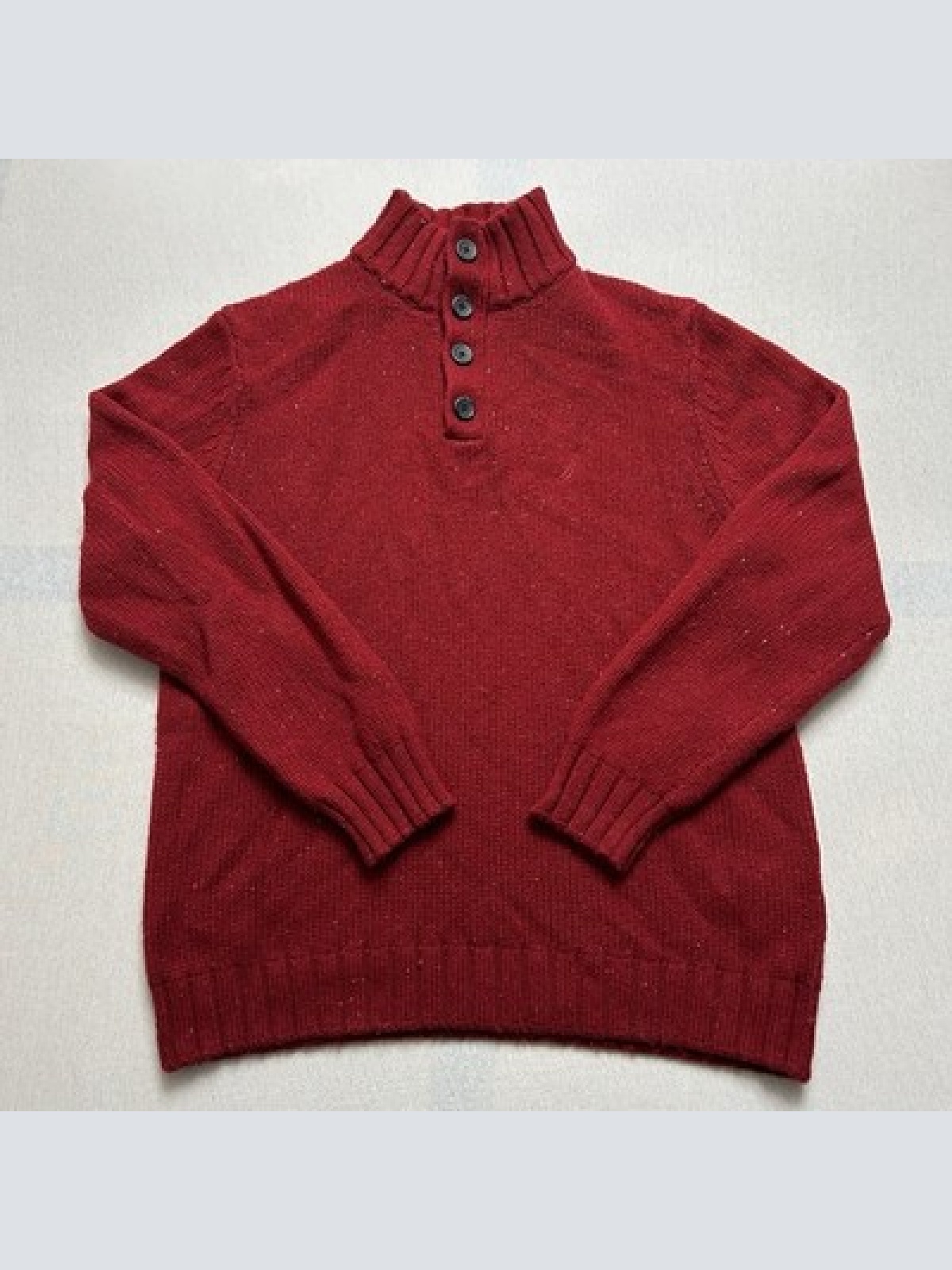 Nautica Vintage Y2K Pullover mit Wolle Rot Herren Größe L Maße siehe Fotos