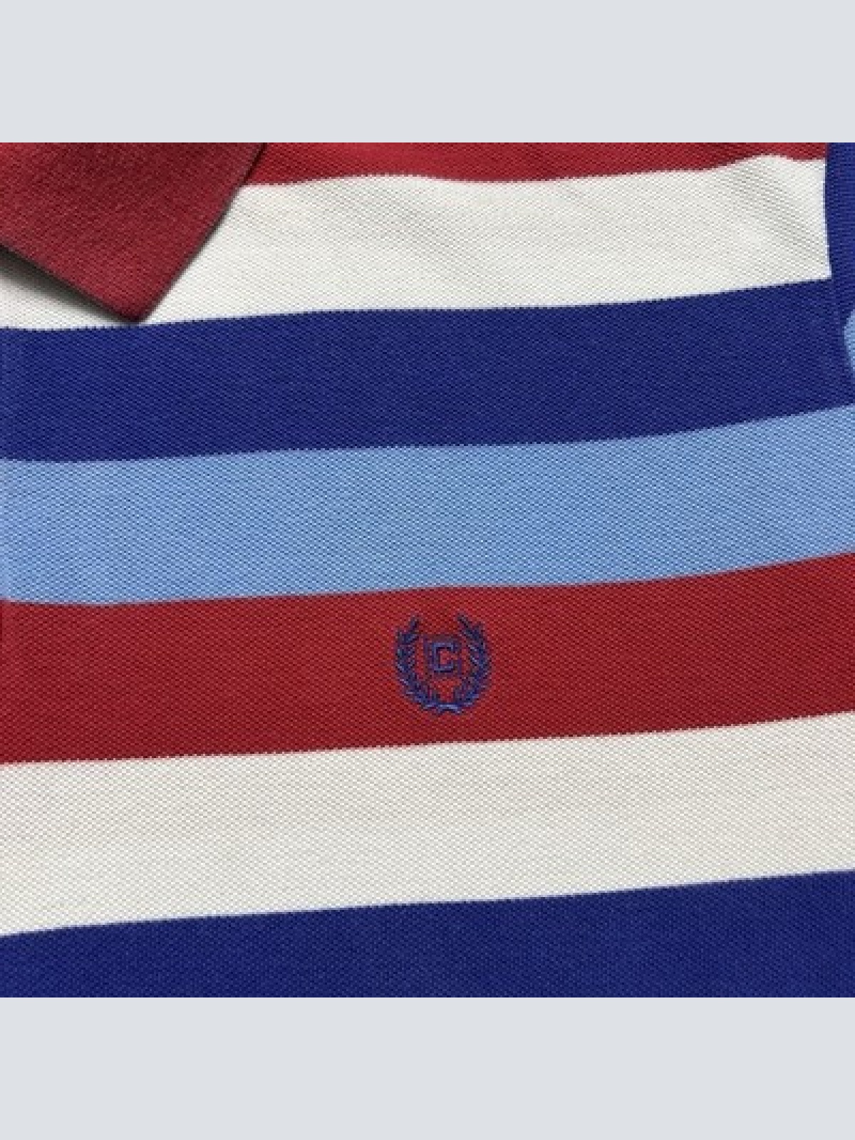 Chaps (Ralph Lauren) Vintage Poloshirt Gestreift Herren Größe XL Maße auf Fotos