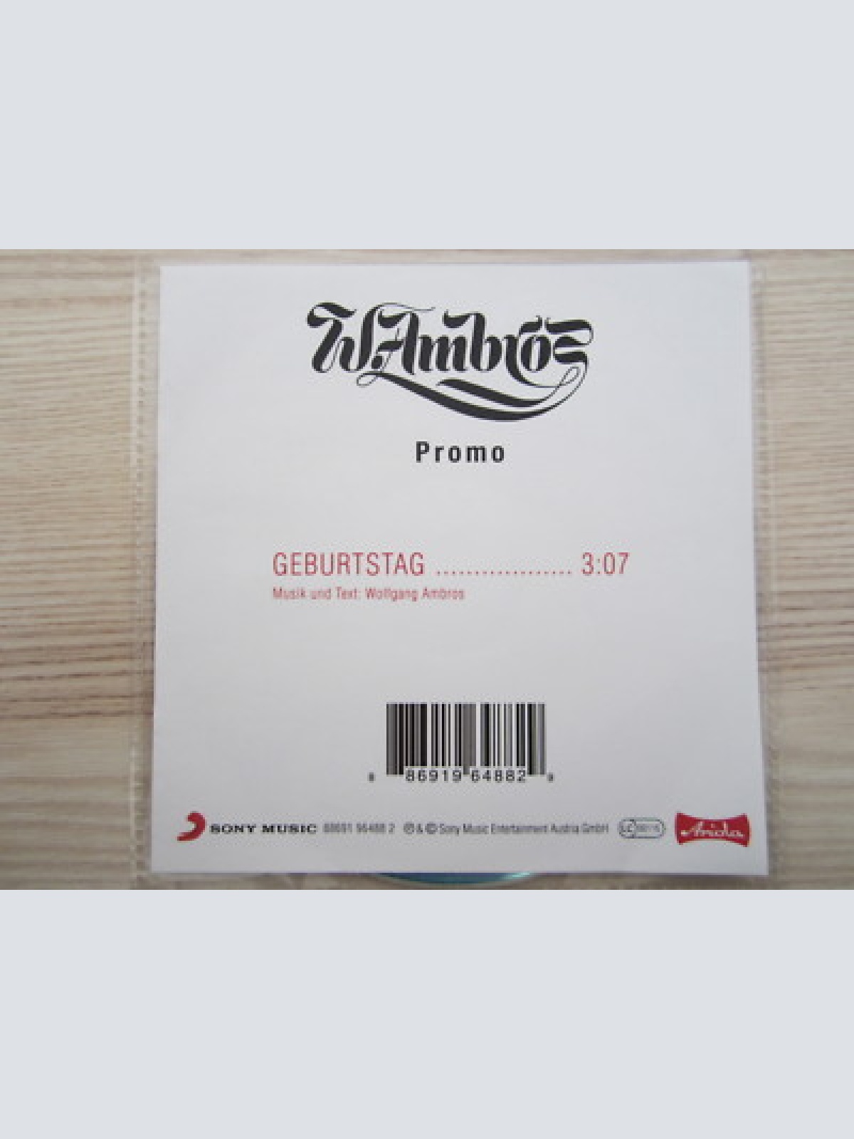 CD / WOLFGANG AMBROS / PROMO / MUSTER / TOP RARITÄT / AUSTROPOP /